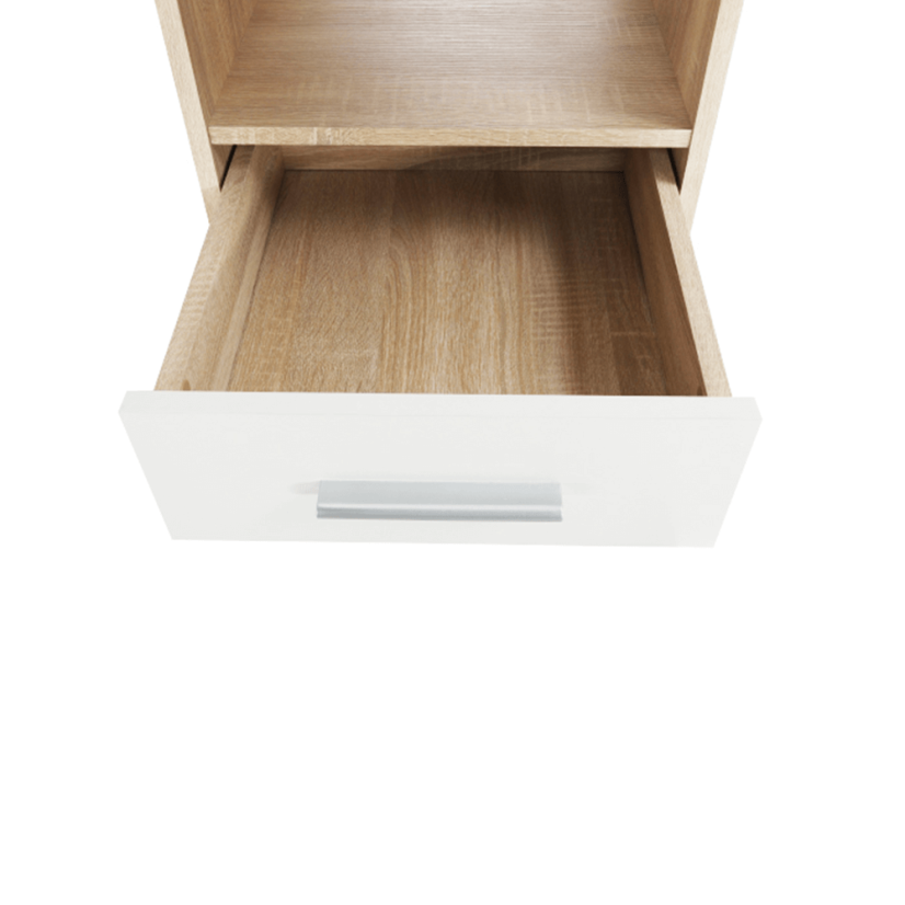 Eck-PC-Schreibtisch, Sonoma-Eiche/Weiß, MAURUS NEW MA11