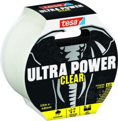 tesa® Ultra Power Clear trak, popravilo, PE, prozoren, 48 mm, L-10 m