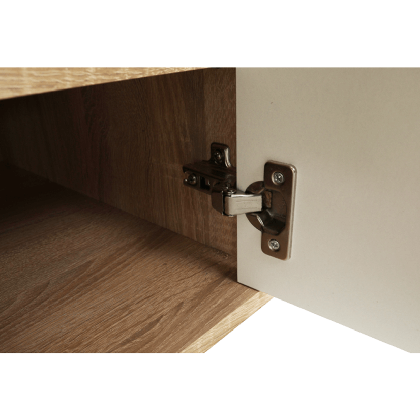 Eck-PC-Schreibtisch, Sonoma-Eiche/Weiß, MAURUS NEW MA11