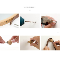 Ogledalo, bambus bijelo, LEMI 1