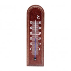 Termometru din lemn de interior 15,5 cm KLC