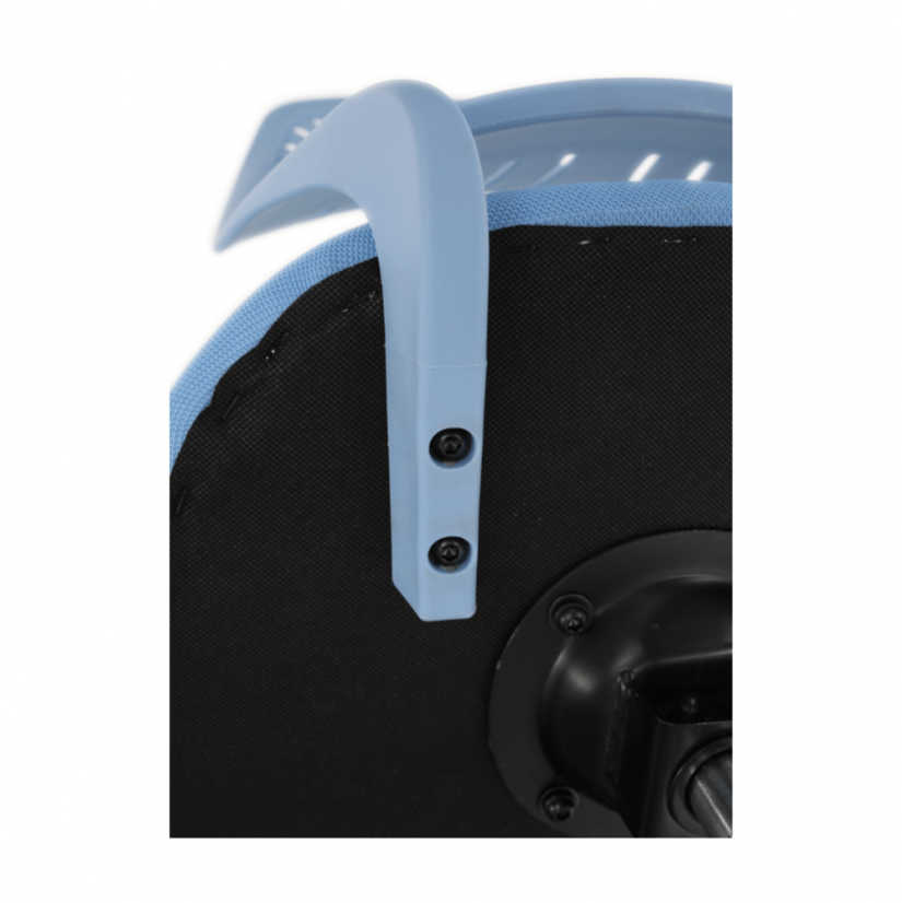 Vrtljivi stol, modra/krom, SELVA