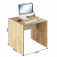 Masă de birou, stejar artizan/albă, RIOMA TYP 17