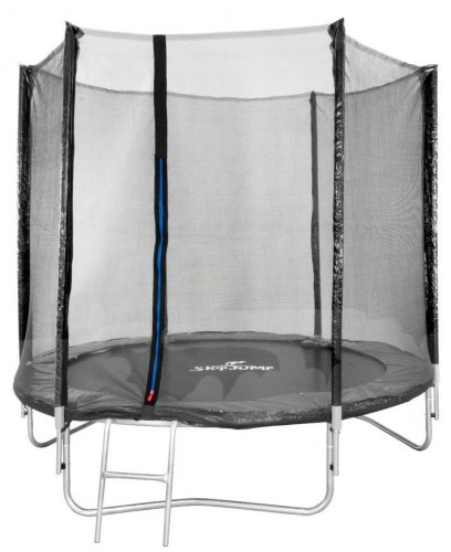 Siatka Skipjump GS08, zewnętrzna, na trampoliny, PE, czarna, 244 cm