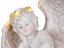 Decor MagicHome, Înger în aripi, polirășină, pentru mormânt, solar, 24,5x12,5x14,5 cm