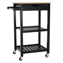 Servirni voziček, natur/črn, ARETE