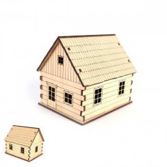 Decor casa 7x9x8 cm lemn