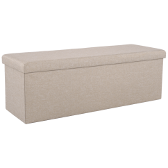 Klapphocker, beige Stoff, UMINA