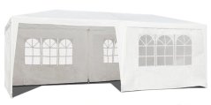 Záhradný komerčný pavilón, 3x6 m, 6 stien, biely, MultiGarden