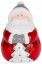 Dekorace MagicHome Vánoce, Santa, LED, terakota, 8,5x8,2x12,5 cm