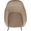 Design-Sessel, graubrauner Taupe-Samtstoff, ZIRKON