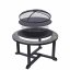 Strend Pro Grill Kamin, Metall, 4 Hocker, 105x75 cm