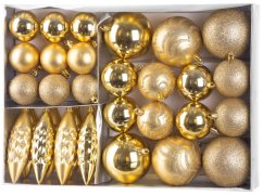 MagicHome Weihnachtskugeln, Set, 31-tlg., Gold, für den Weihnachtsbaum