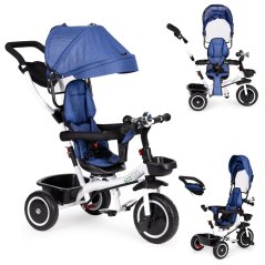 Triciclu cu scaun pivotant 360° ECOTOYS albastru