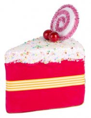Dekorace MagicHome Vánoce Candy Line, koláček, růžový, závěsný, 13x9x15 cm