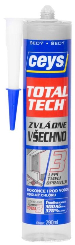 Ceys TOTAL TECH EXPRESS Kleber, 2in1 Spachtelmasse, grau, 290 ml