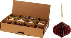 Dekorácia na stromček, guľa, 8 cm, mix farieb, Sellbox 12 ks