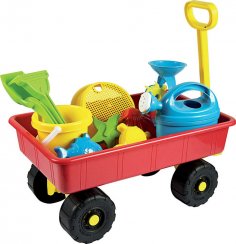 Kinderwagen mit Sandzubehör
