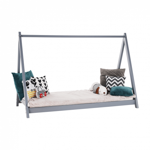 Montessori postel, šedá, borové dřevo, GROSI
