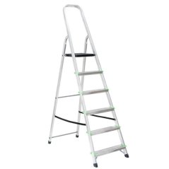 Žebřík ALW 6stupňový jednostranný s plast. plošinkou KLC
