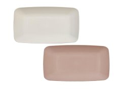 Tálca UH 34,4x20,9cm mix bézs/rózsaszín téglalap alakban