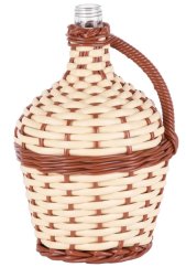 Korbflasche Strend Pro Cada Wilo, 2 lit. Glas, für Wein und Schnaps, geflochten, MIX-Farben