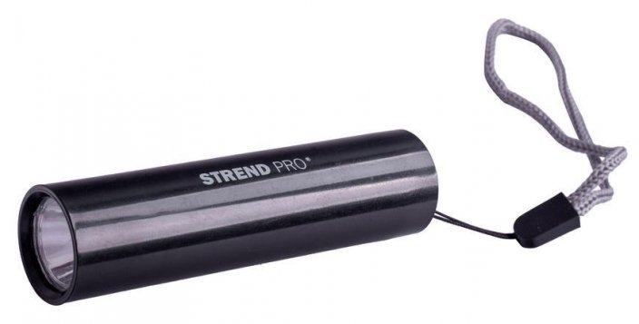 Svietidlo Strend Pro Flashlight NX1051, 50 lm, USB nabíjanie, čierna/strieborná, 77x19 mm, sellbox 24 ks