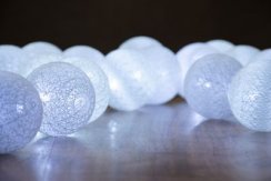 MagicHome Cottonball lánc, fehér, 16 LED hideg fehér, IP20, egyszerű világítás, világítás, L-3 m
