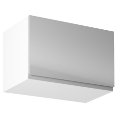 Oberschrank, Weiß/Grau Extra Hochglanz, AURORA G60KN