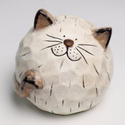 Katzenfigur 13,5x13x14 cm aus Keramik
