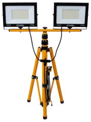 Reflector LED 2x100W cu suport telescopic, alb neutru 6500K, KELTIN
