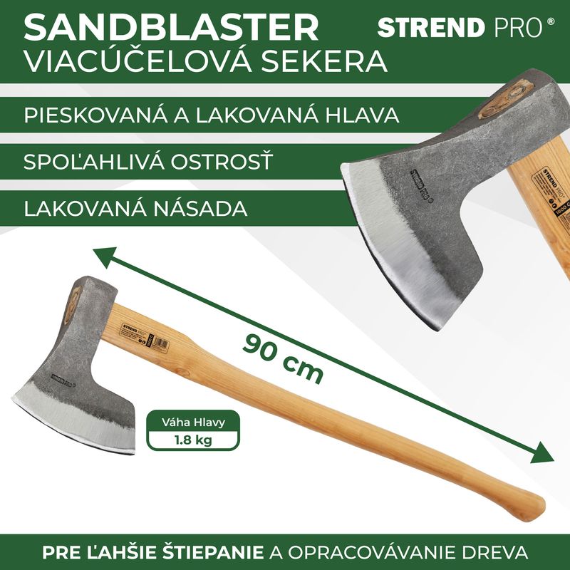 Axe Strend Pro A633 Sandstrahler 1800 g, Holzgriff 900 mm