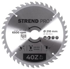 Ostrze Strend Pro TCT 210x2,6x30/20 mm 40T, do drewna, piły, plastry SK (akce)