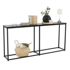 Konsola w stylu industrialnym, ciemnoszary grafit/czarny, BUSTA (akce)