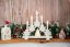 MagicHome karácsonyi gyertyatartó, 6x LED meleg fehér, 2xAA, belső, 32x5x30,5 cm