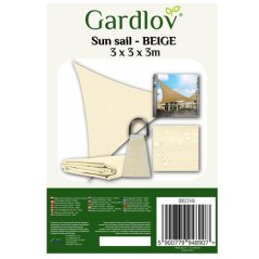 Stínící plachta proti slunci 3x3x3 béžová Gardlov 23146 (akce)