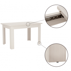 Sklopivi blagovaonski stol, 130-175x80 cm, TIFFY-OLIVIA 15