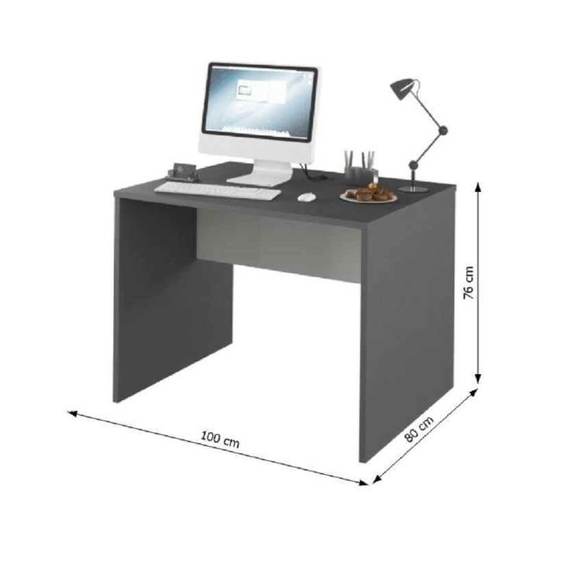 PC-Tisch, Graphit/Weiß, RIOMA NEW TYPE 12 (akce)