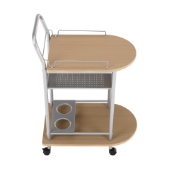 Servirna miza, bukev/srebrna, LIMA