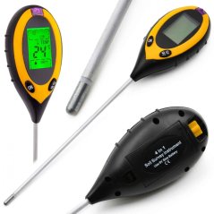 Přístroj na měření kyselosti, vlhkosti, teploty půdy a intenzity slunečního záření, GEKO