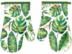 Küchenhandschuh, 2er Set mit Magnet BLÄTTER Mix KLC