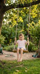 Huśtawka LEQ GATANA, 40x16x1,2 cm, dziecięca, drewniana