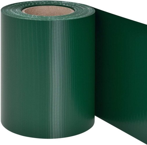 Taśma Strend Pro EUROSTANDARD, 190 mm, L-35 m, tieniaca, zielona, ​​kryjąca, do paneli ogrodzeniowych, z 20 klipsami, 450g/m2, PVC, RAL6005