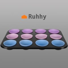 Backblech + 12 Silikonformen