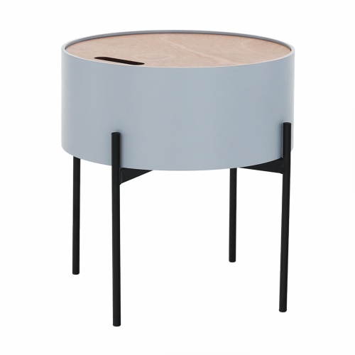Příruční stolek, šedá/přírodní/černá, MOSAI