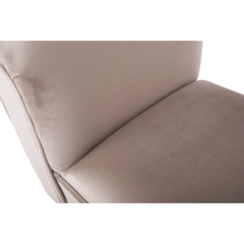 Bank, Samtstoff, beige/schwarz, BURDA