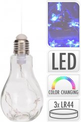 LED izzó 14cm színes
