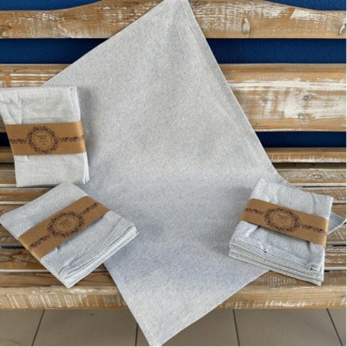 Ręcznik kuchenny bawełniany tkany niebieski 3 szt, 50x70cm