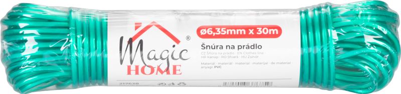 Šnúra na prádlo ROPE PVC WiCo, L-30 m/6.35 mm