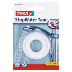 tesa® StopWater Klebeband, Teflon, weiß, selbstklebend, 12 mm, L-12 m